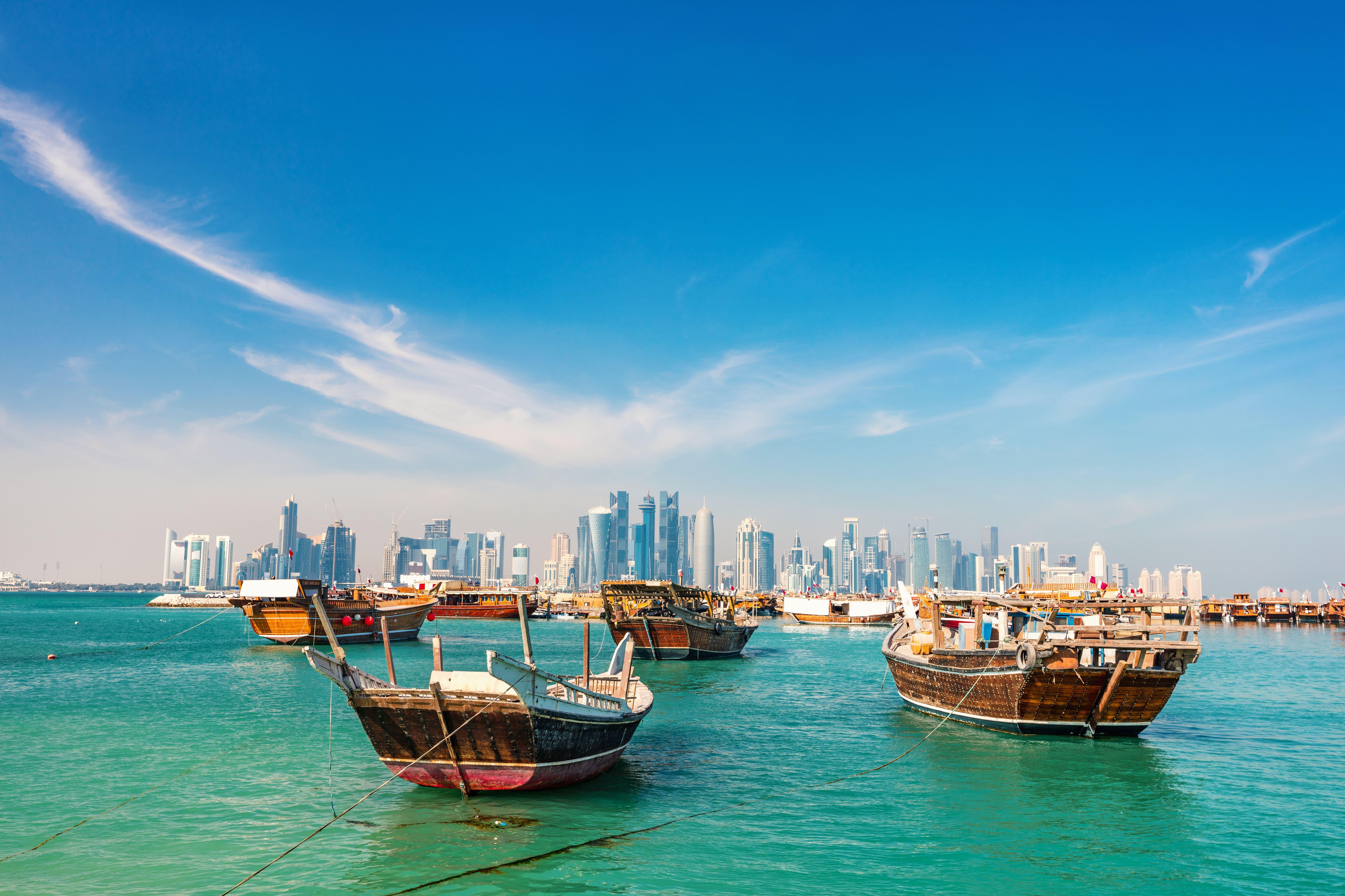 Vista de la ciudad de Doha en Qatar